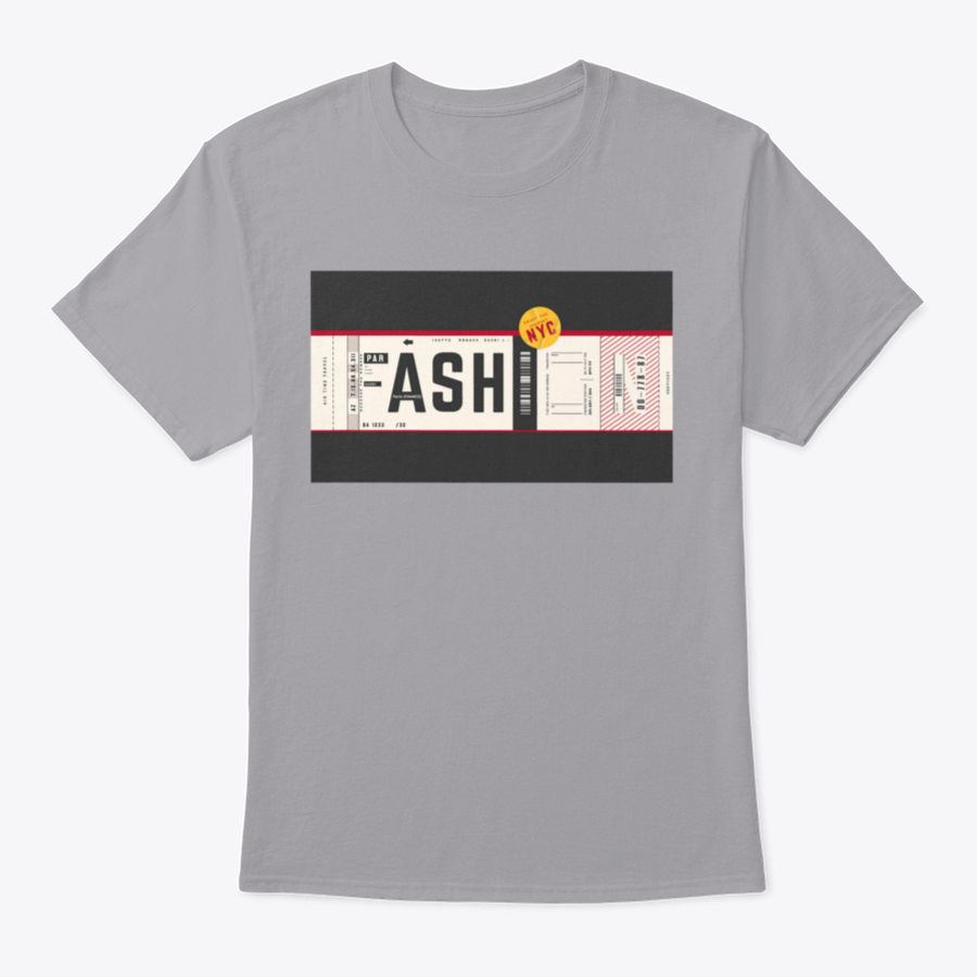 Fashion In Baggage Tag Style T-Shirt showcasing a classic fit, made from 100% cotton, perfect for casual wear.