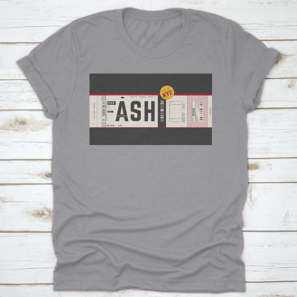 Fashion In Baggage Tag Style T-Shirt showcasing a classic fit, made from 100% cotton, perfect for casual wear.