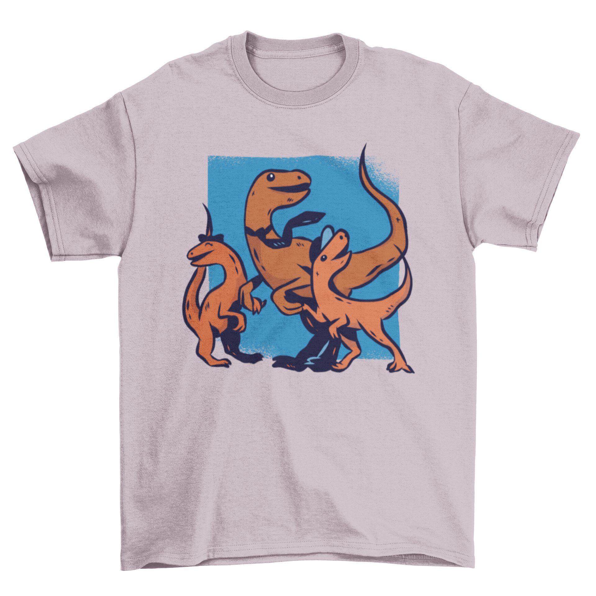 Father Dinosaur T-Shirt featuring a parent dinosaur with his son and daughter in a playful design.