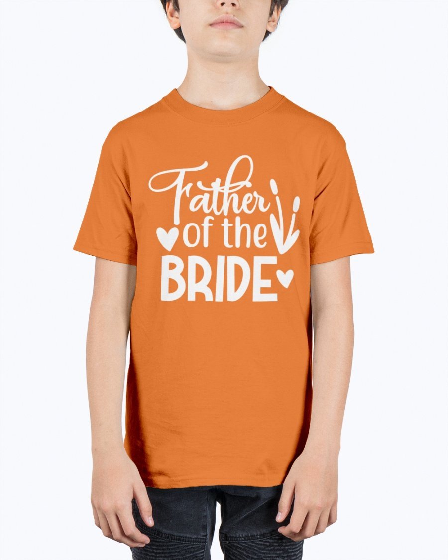 Father of the Bride Youth Tee in unisex design, made from durable cotton blend, perfect for weddings.