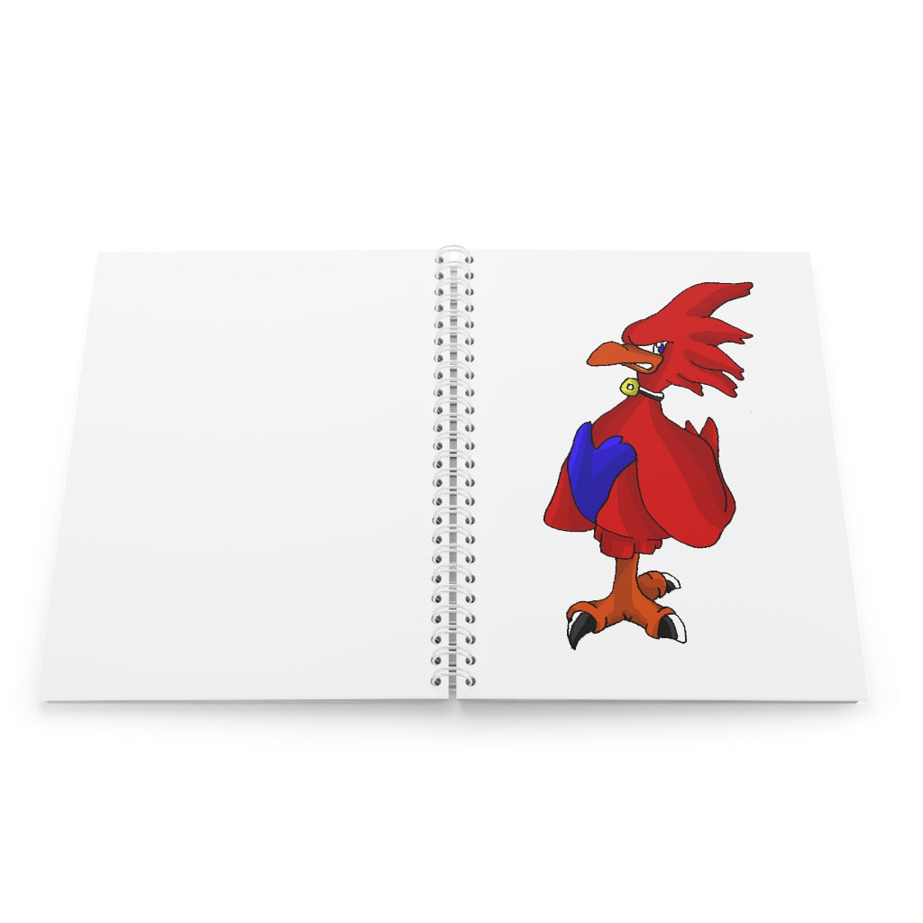 Faulkner Spiral Notebook with customizable covers and wide-ruled pages, featuring a semi-gloss laminated finish.