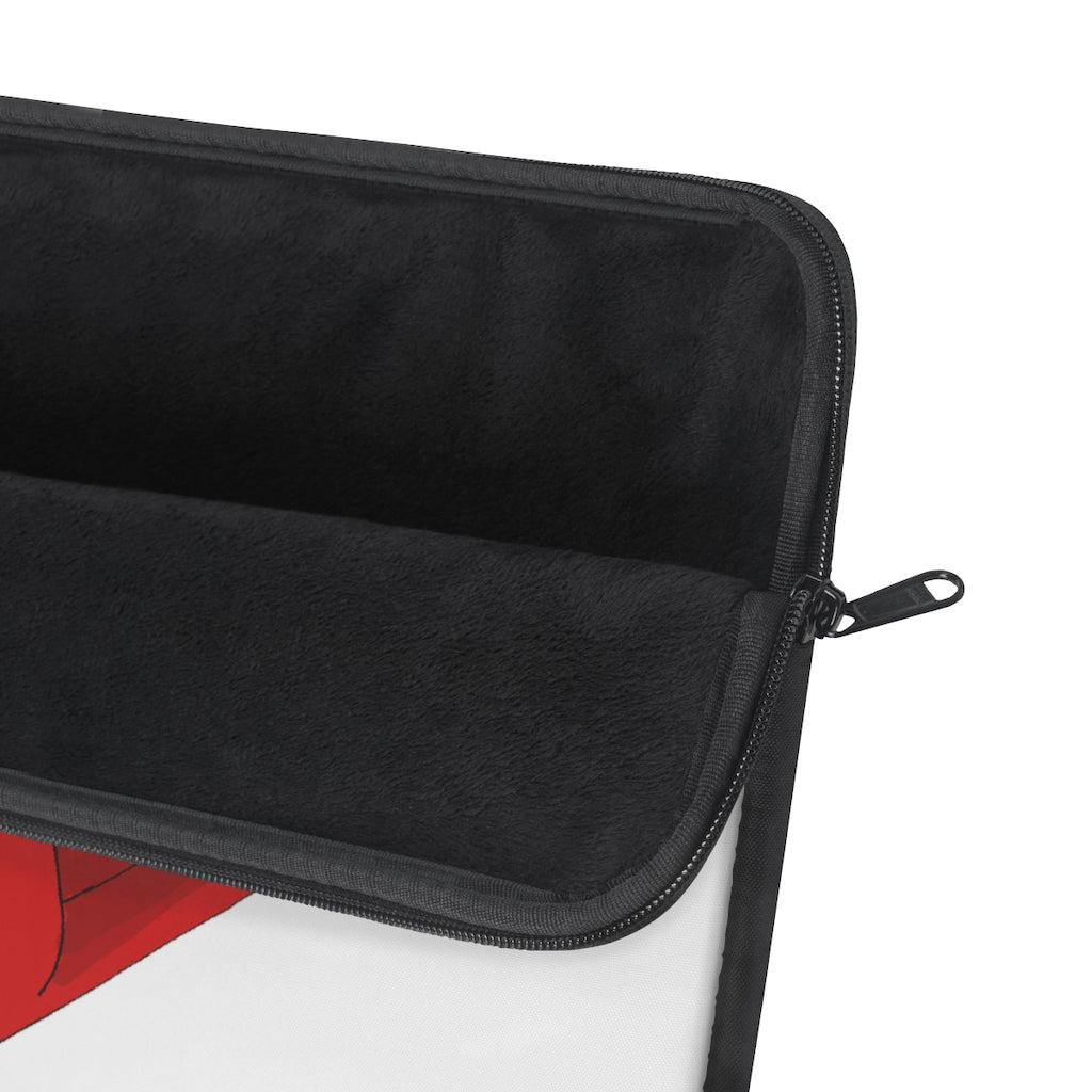 Faulkoneir Laptop Sleeve featuring a stylish printed front and black polyester back, designed for protection and elegance.