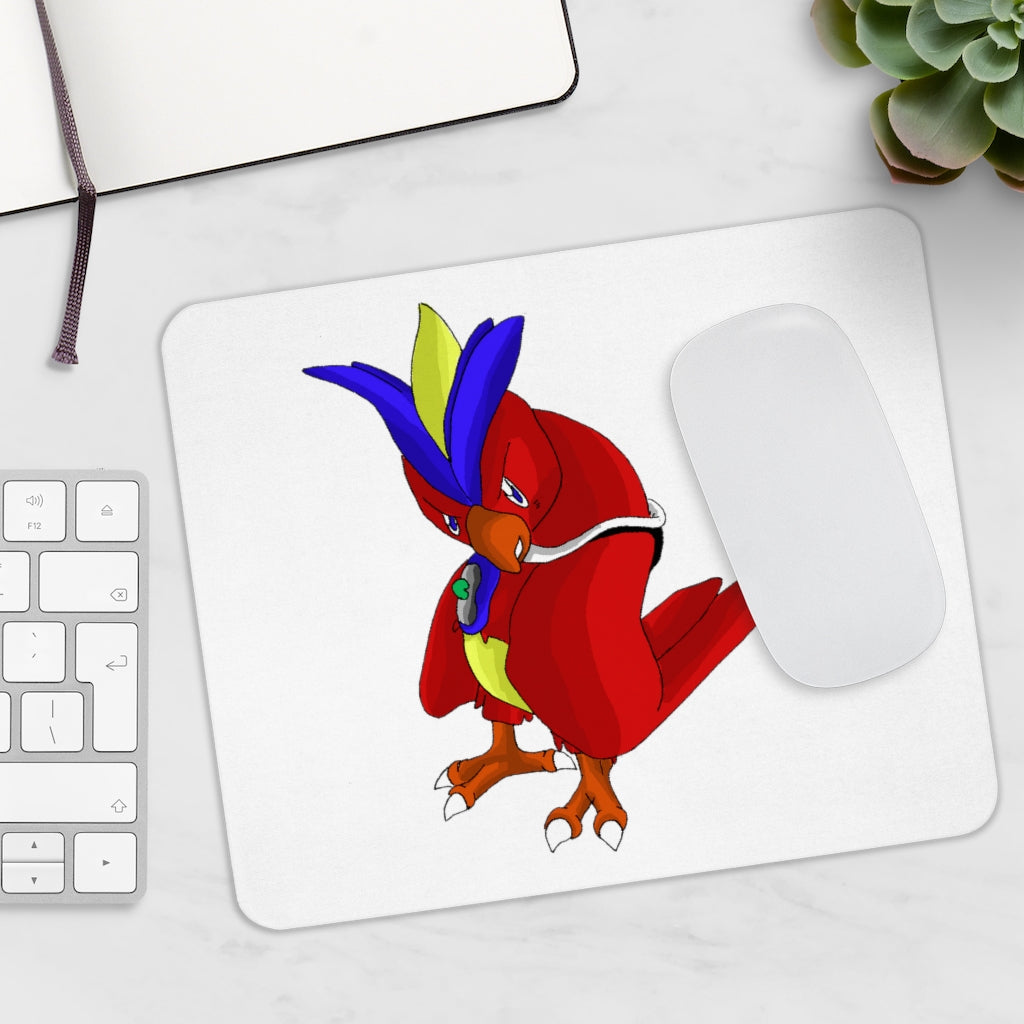 Faulkoneir Mouse Pad featuring a vibrant full print design on a smooth Neoprene surface, ideal for enhancing workspace aesthetics.