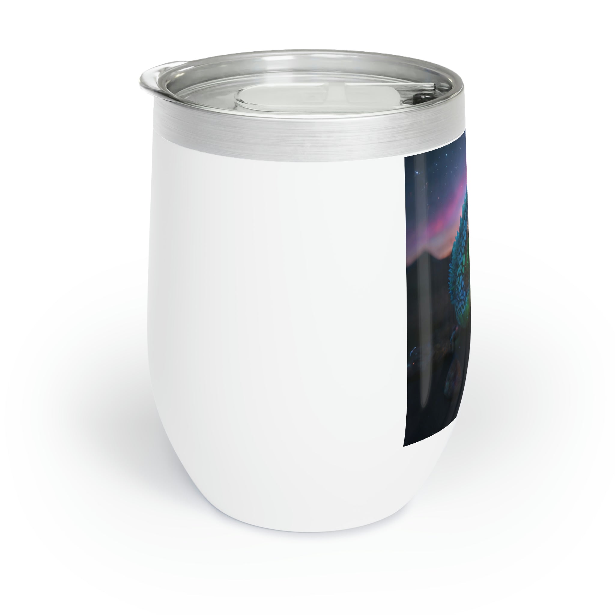 Feathered Dragon Chill Wine Tumbler showcasing its elegant design and stainless steel finish.