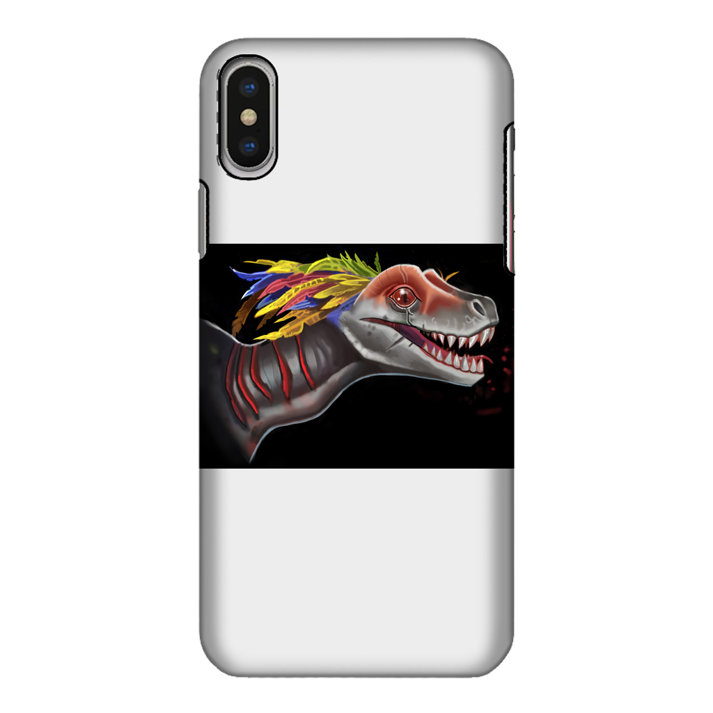 Feathered Raptor Fully Printed Tough Phone Case showcasing vibrant design and dual-layer protection.