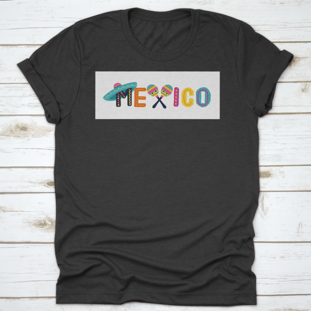 A vibrant Fiesta Banner and Poster Design Shirt featuring colorful flags and flowers, perfect for festive celebrations.