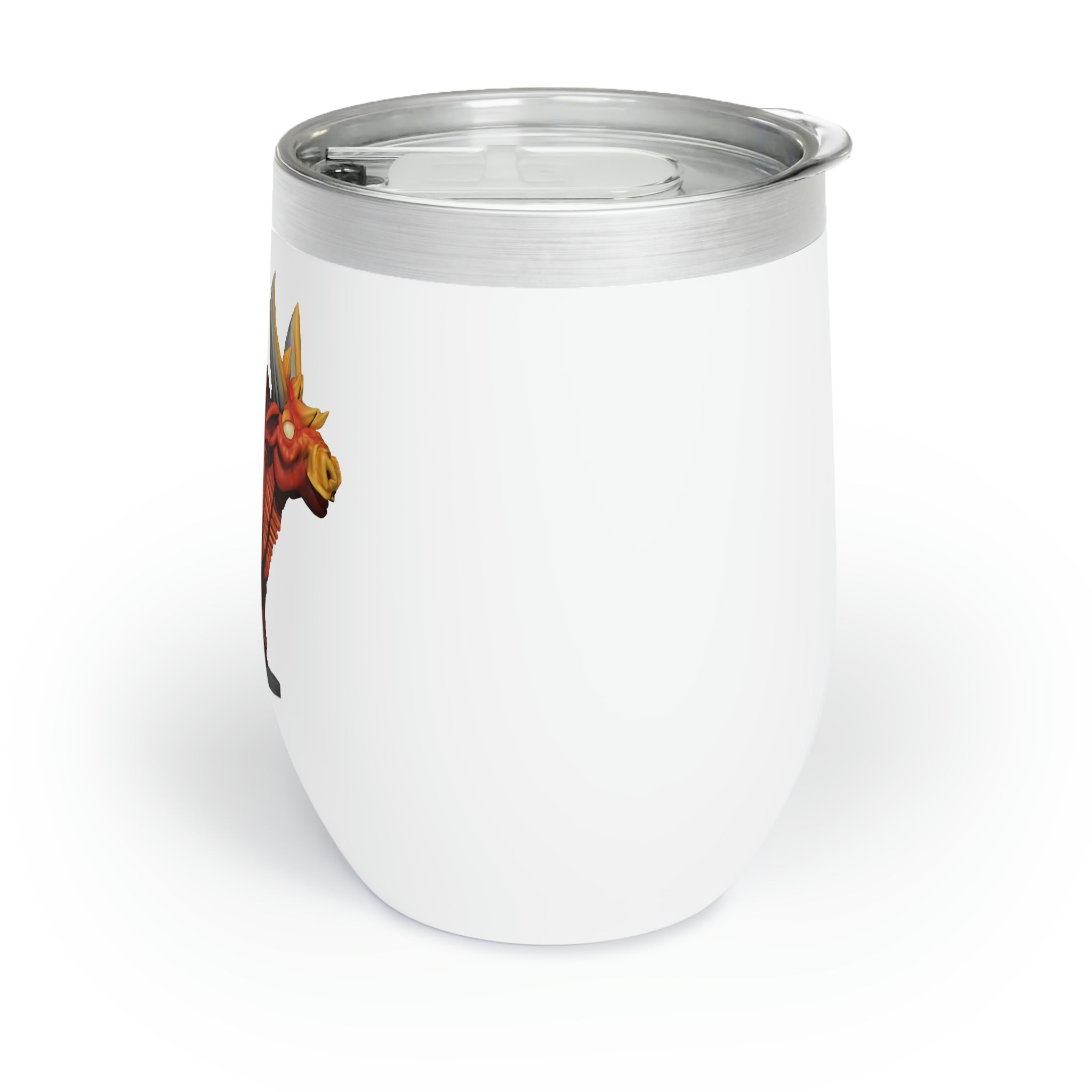 Fire Bull Chill Wine Tumbler in stainless steel with a sleek design, perfect for wine lovers.