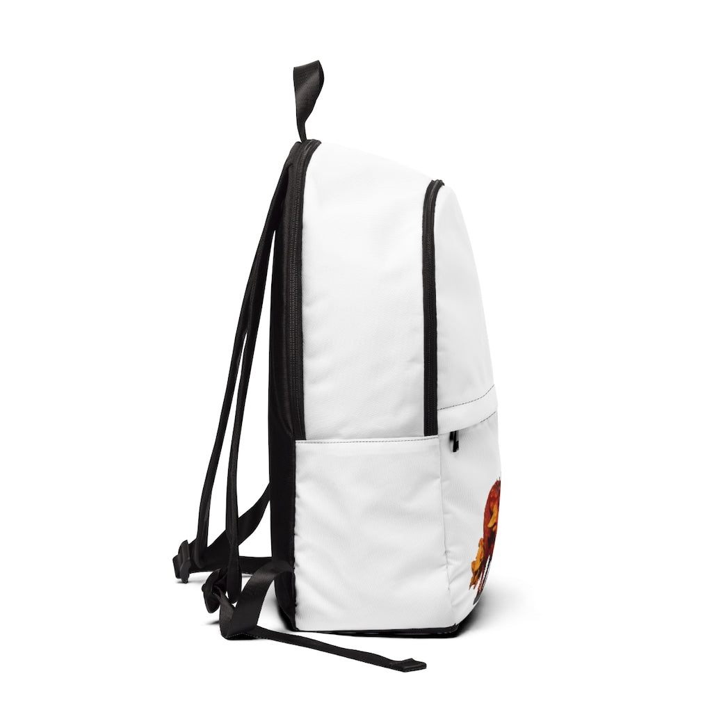 Fire Bull Unisex Fabric Backpack in various colors, showcasing its stylish design and adjustable straps.