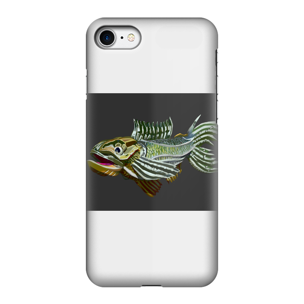 Fish Fully Printed Tough Phone Case showcasing vibrant fish design with dual-layer protection.