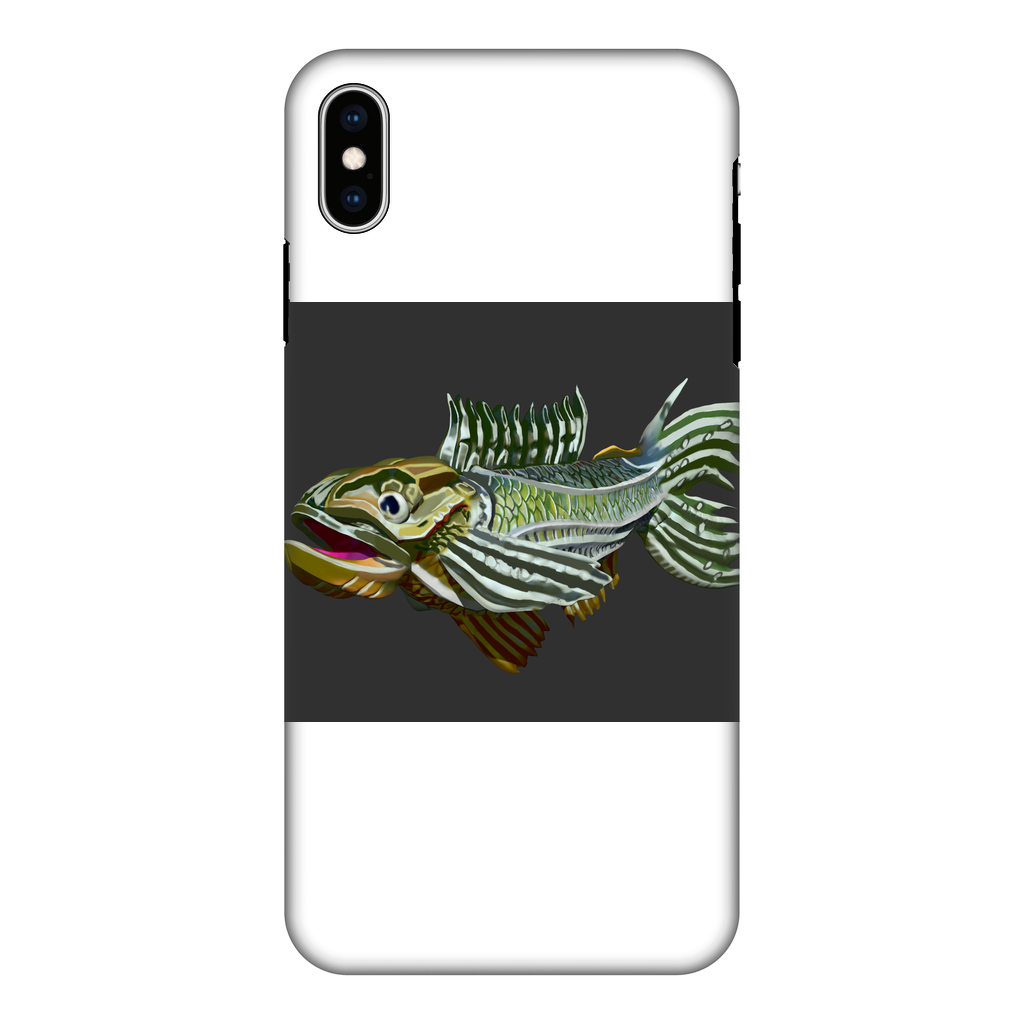 Fish Fully Printed Tough Phone Case showcasing vibrant fish design with dual-layer protection.