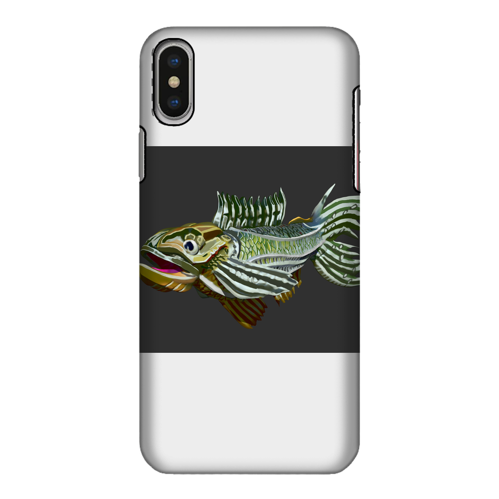 Fish Fully Printed Tough Phone Case showcasing vibrant fish design with dual-layer protection.