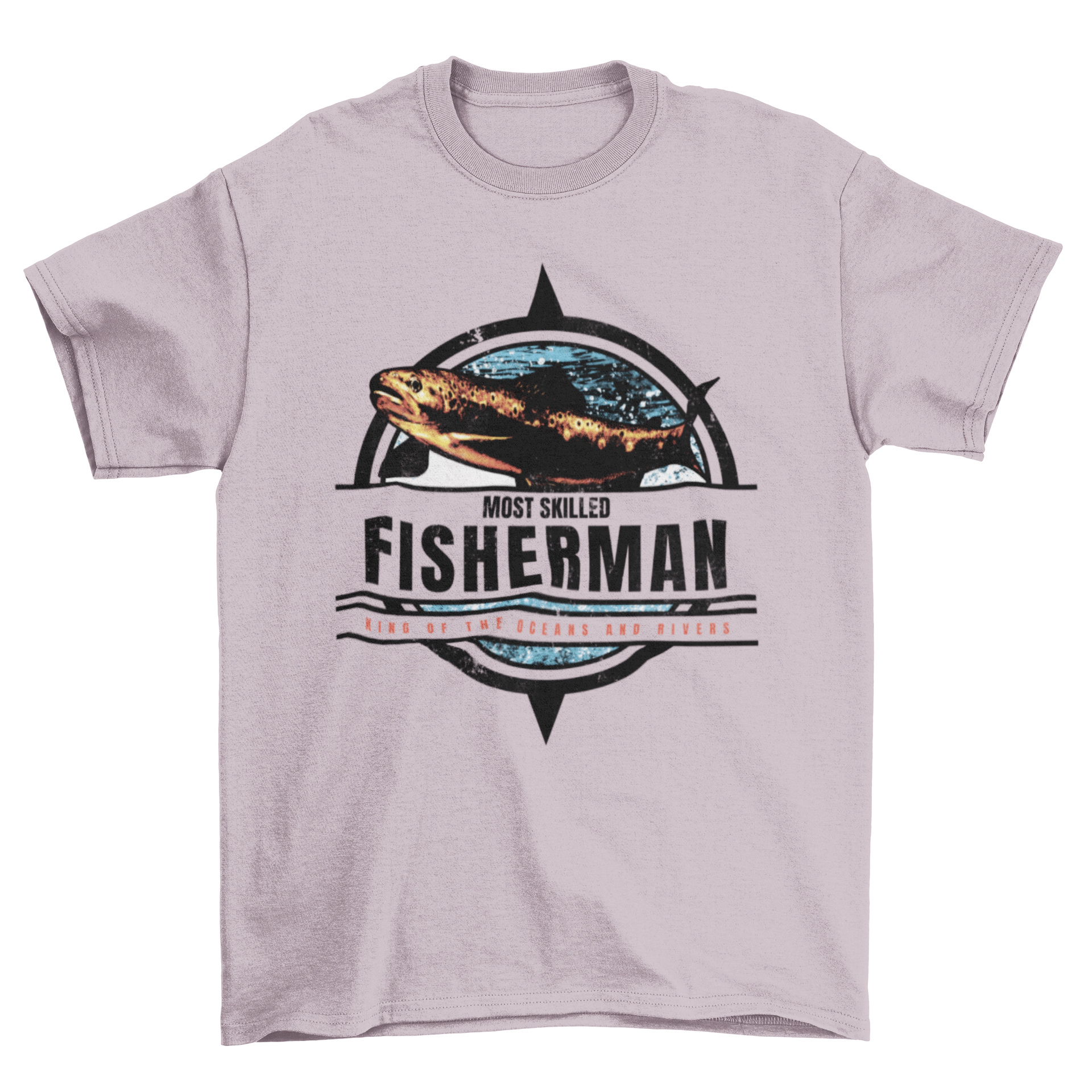 Fisherman T-shirt featuring a vibrant design of a fisherman, perfect for fishing enthusiasts.