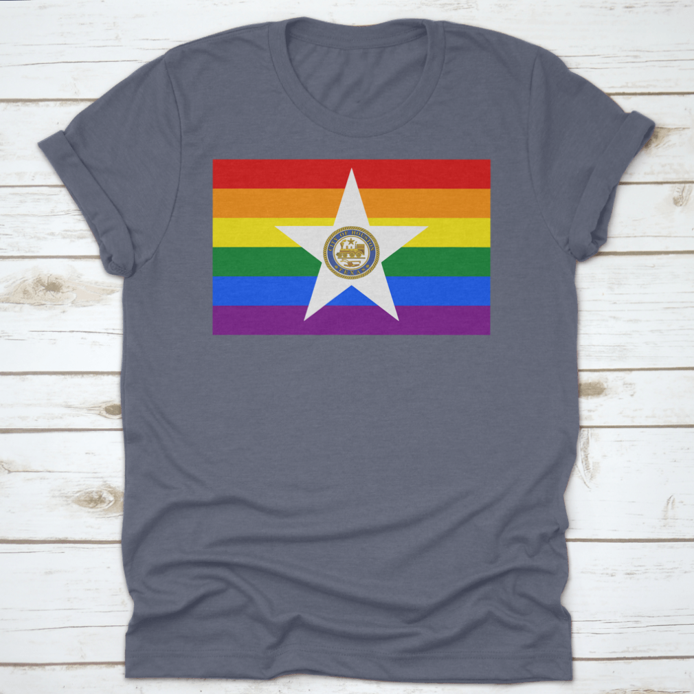 Vibrant Flag of LGBT Houston, Texas, showcasing pride colors and design, perfect for celebrating diversity.