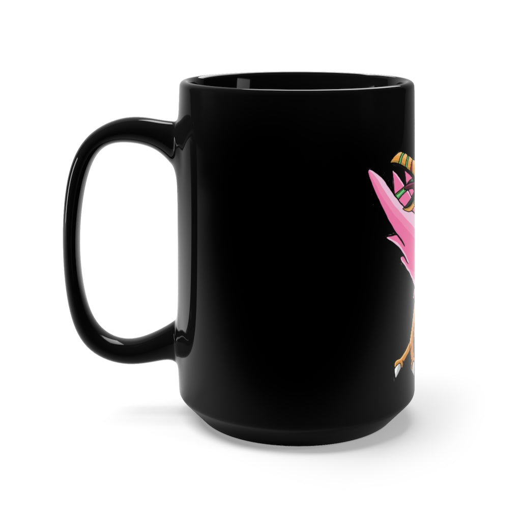 Flarem Black Mug 15oz featuring a sleek black ceramic design with rounded corners and a comfortable C-handle.