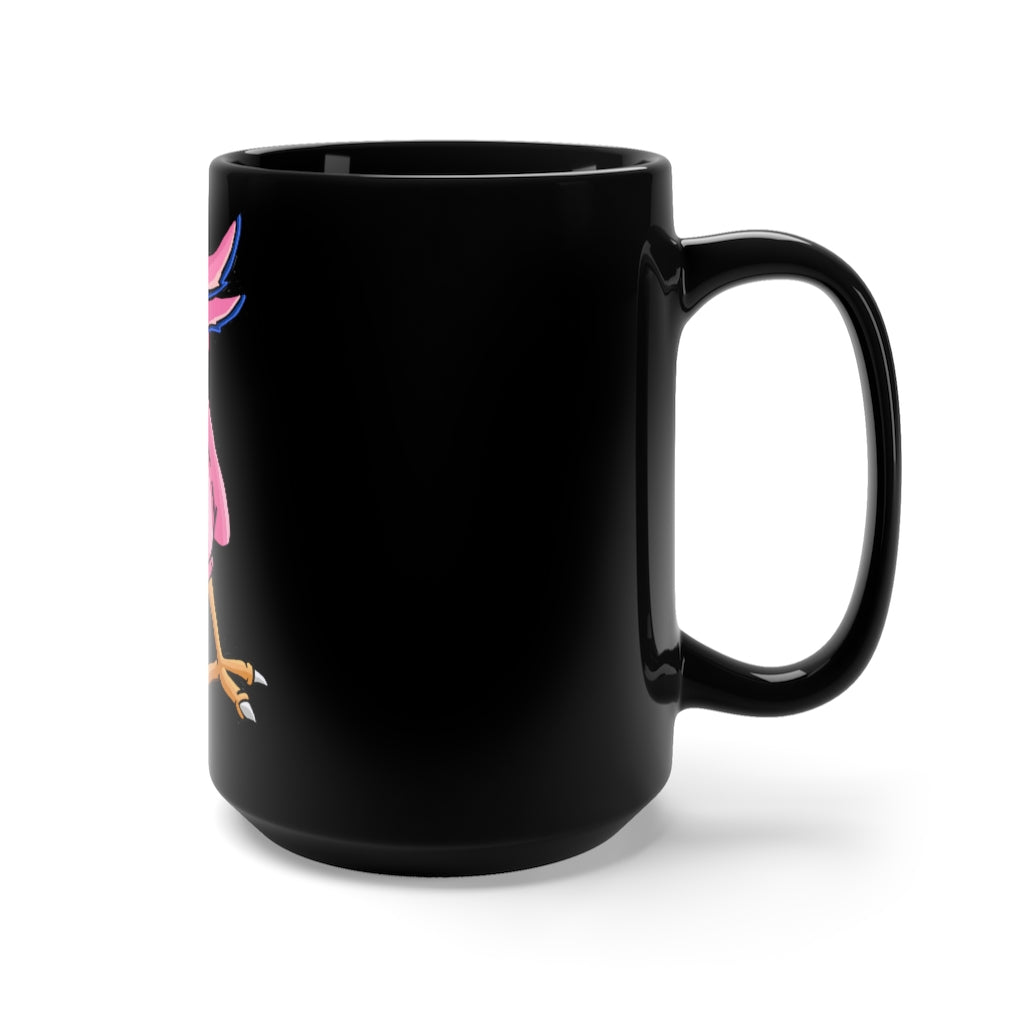 Flarem Black Mug 15oz featuring a sleek black ceramic design with rounded corners and a comfortable C-handle.