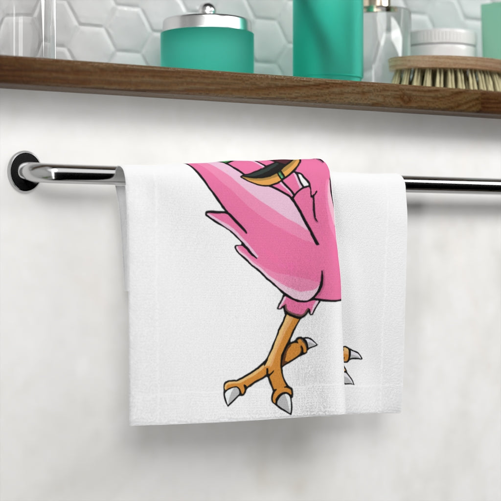 Flarem Face Towel featuring a customizable polyester front and soft cotton back, ideal for personal designs.