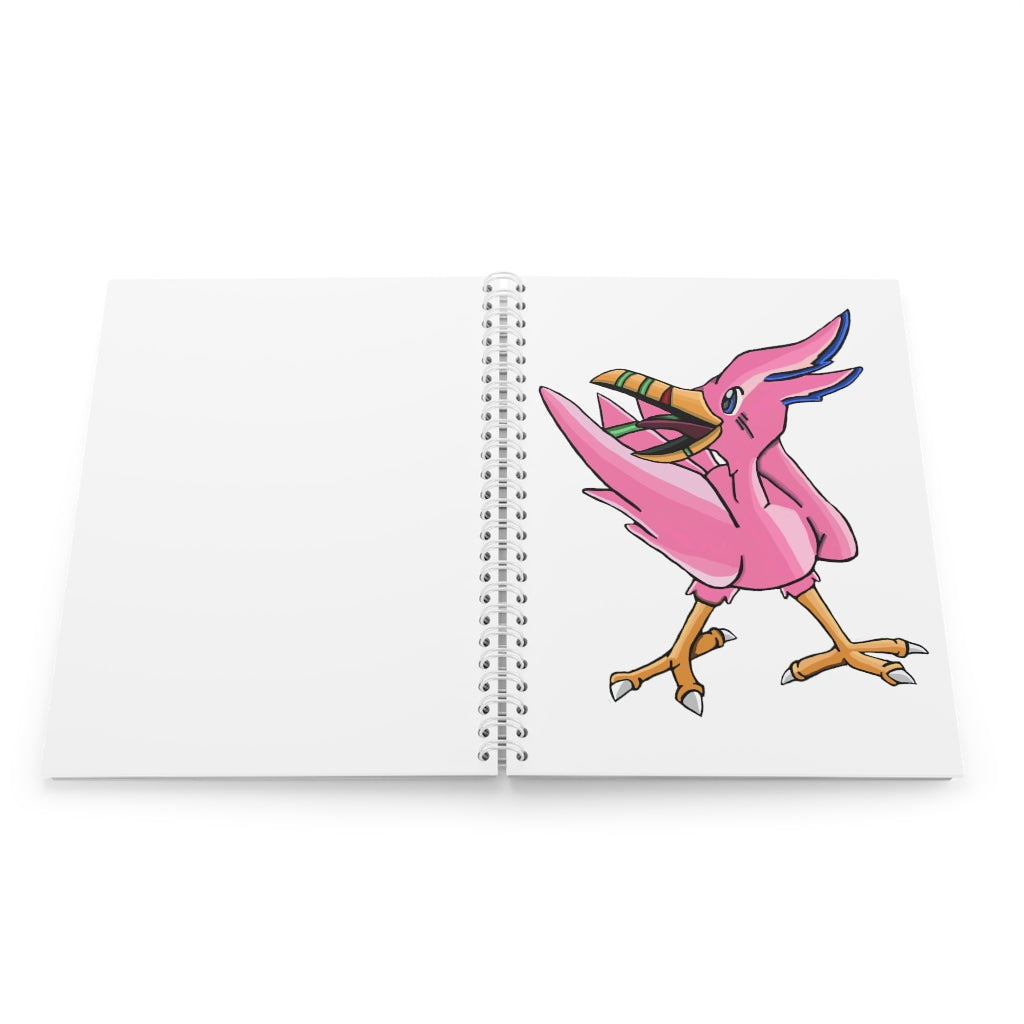 Flarem Spiral Notebook with customizable covers and wide-ruled pages, featuring a semi-gloss laminated finish for durability.