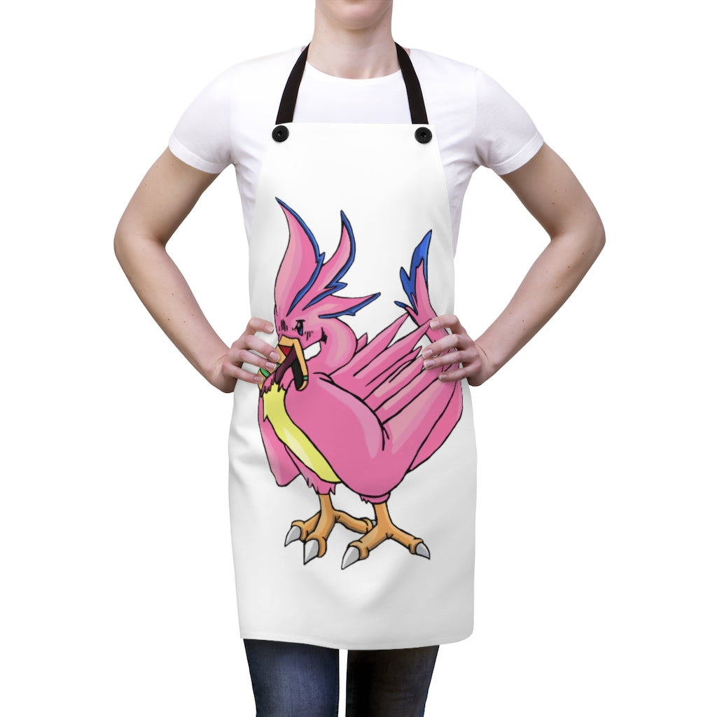 Flaremyu Apron featuring a stylish design, black detachable twill straps, and customizable one-sided print, perfect for cooking.