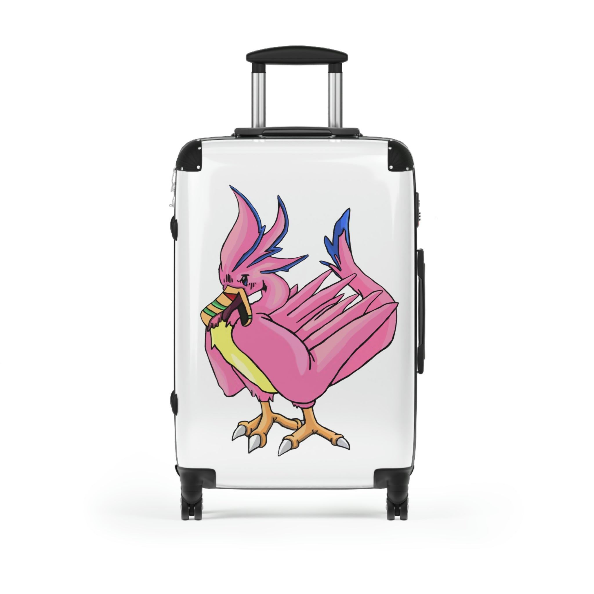 Flaremyu Cabin Suitcase featuring a personalized design, durable polycarbonate shell, and adjustable handle, ideal for stylish travel.