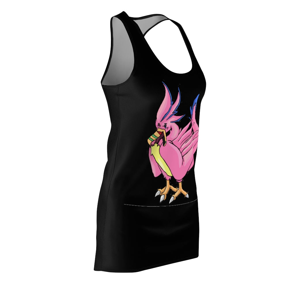 Flaremyu Women's Cut & Sew Racerback Dress showcasing a stylish and feminine design in a lightweight fabric.