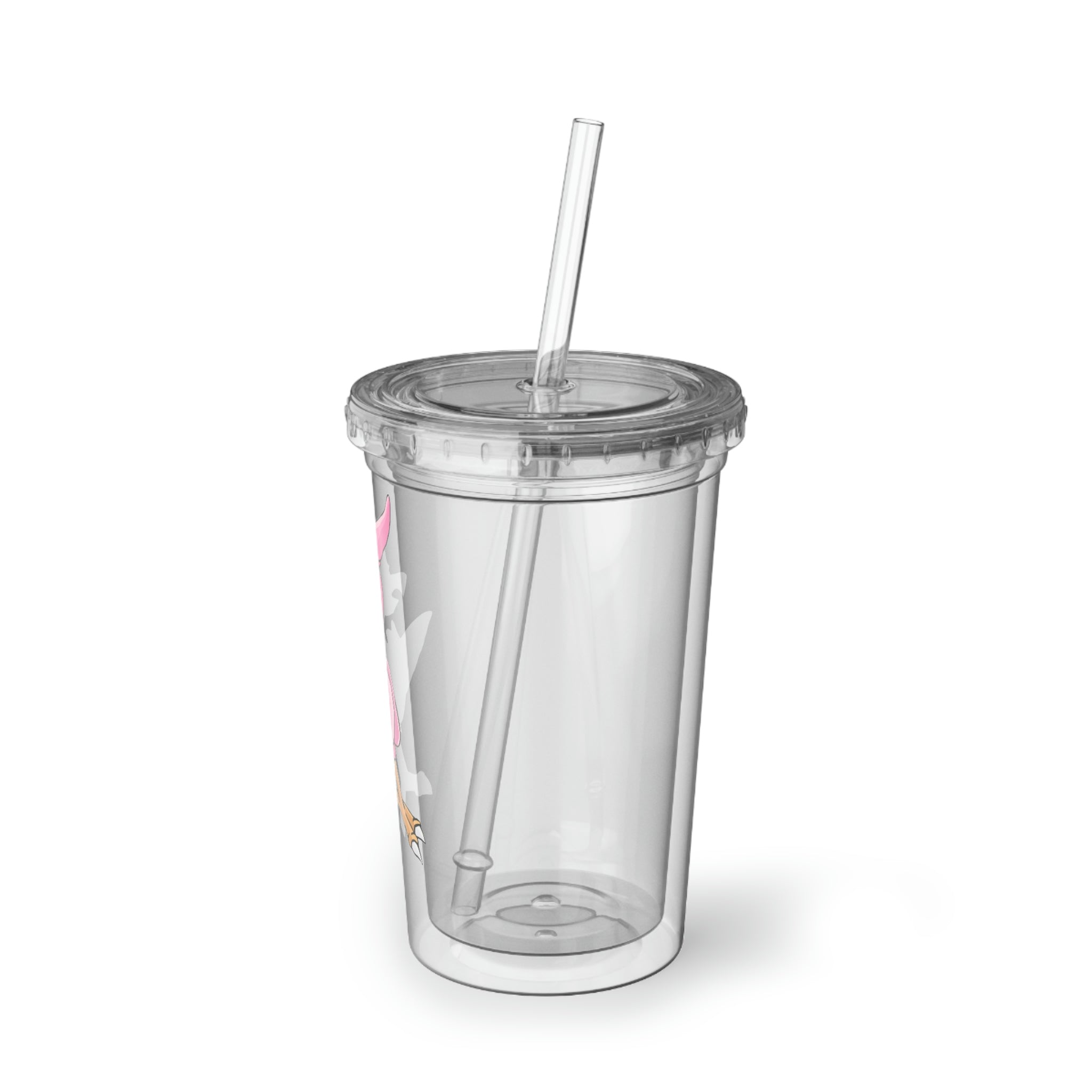 Flaryu Suave Acrylic Cup with vibrant custom design, double-wall insulation, and BPA-free lid and straw.