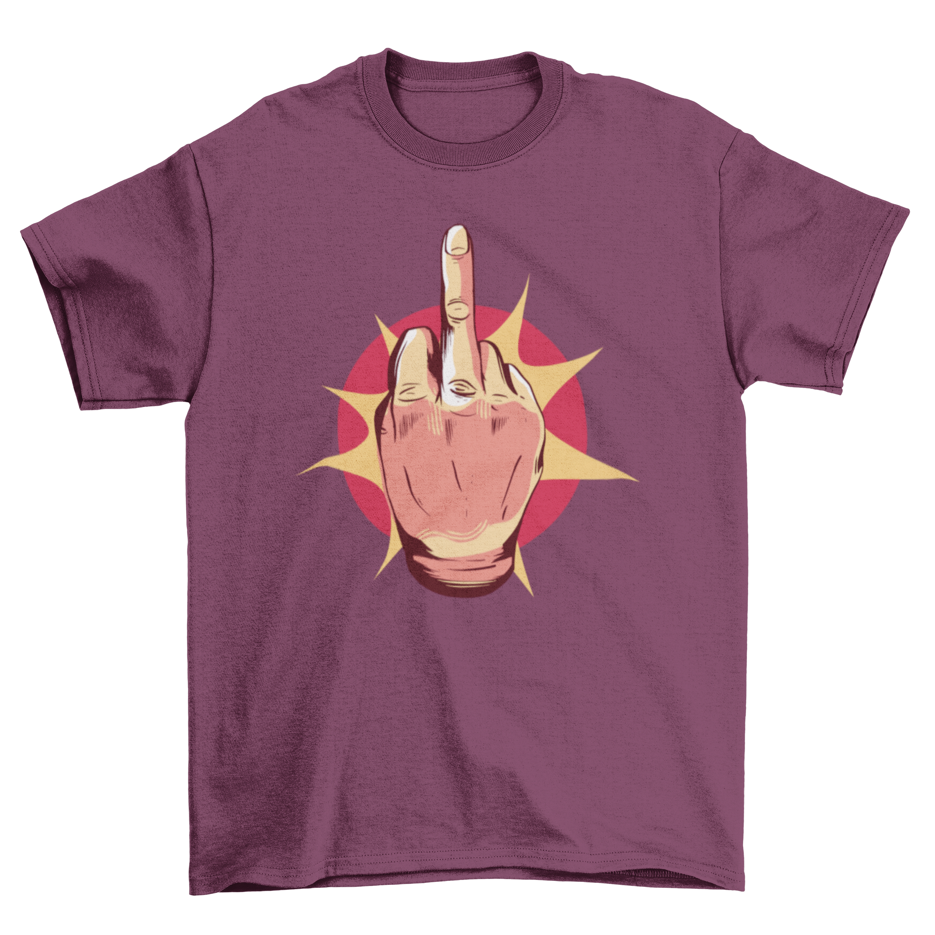 Flipping Off Hand T-shirt featuring a bold hand gesture design on a comfortable cotton fabric.