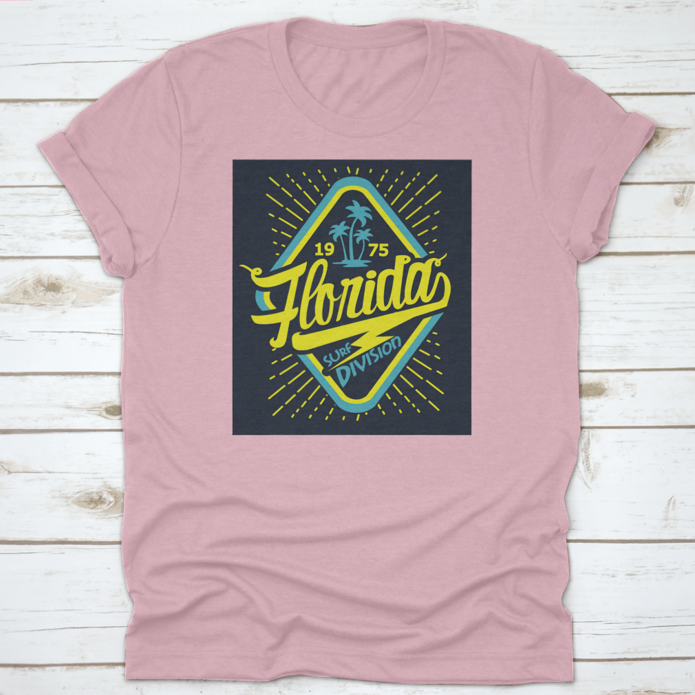 Florida Beach Typography T-Shirt featuring a unique graphic design, made from 100% cotton for comfort and durability.