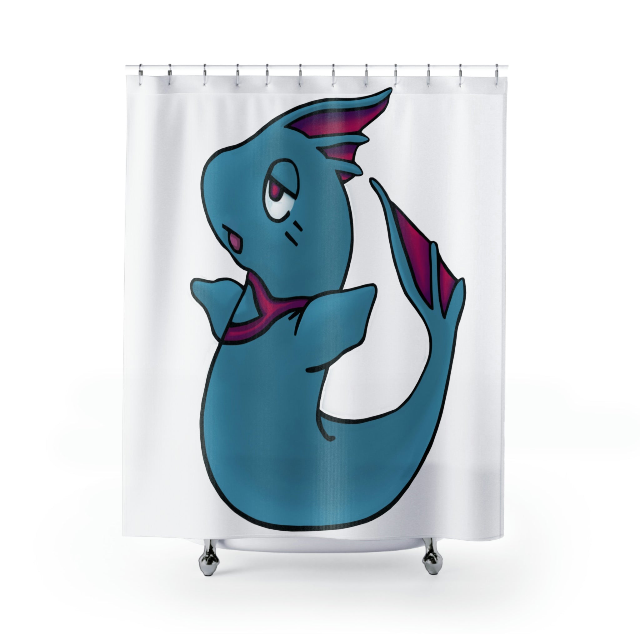 Flozo Shower Curtain featuring a vibrant, customizable design made from durable polyester, perfect for enhancing bathroom decor.