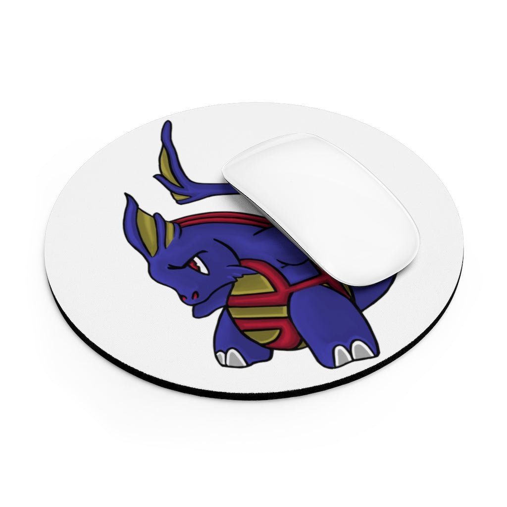 Flozor Mouse Pad in round and rectangular shapes with vibrant designs and non-slip rubber bottom.