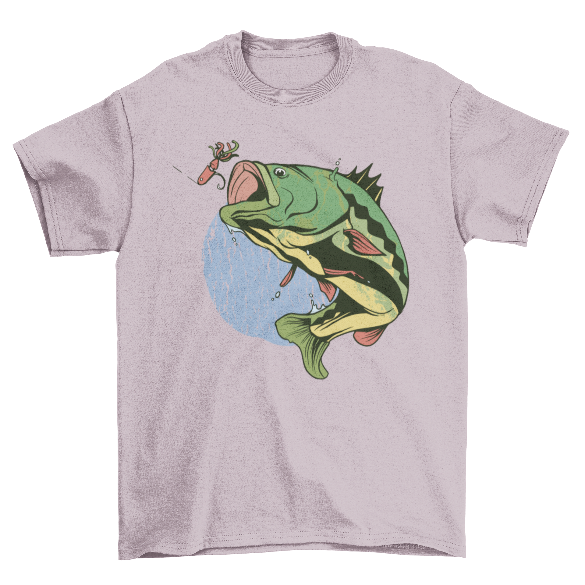 A stylish Fly Fishing Perch Fish T-shirt featuring a detailed graphic of a perch fish, perfect for fishing enthusiasts.