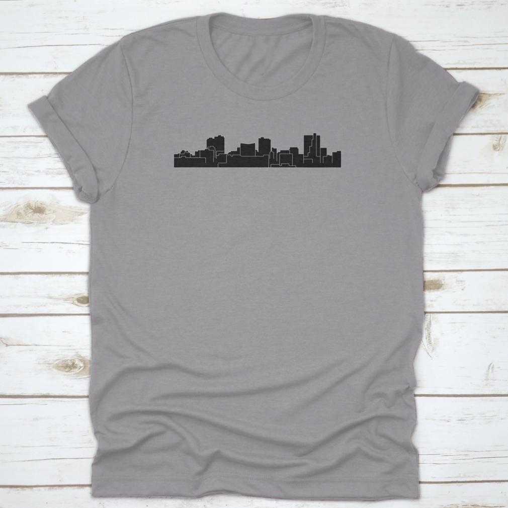 Forth Worth, Texas City Silhouette t-shirt featuring a classic fit and midweight fabric, showcasing the city's skyline.