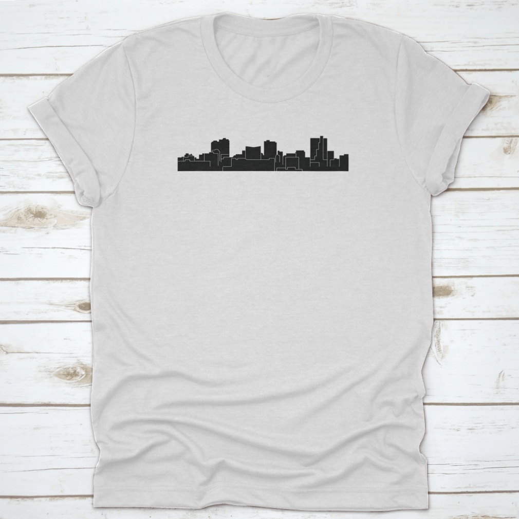 Forth Worth, Texas City Silhouette t-shirt featuring a classic fit and midweight fabric, showcasing the city's skyline.