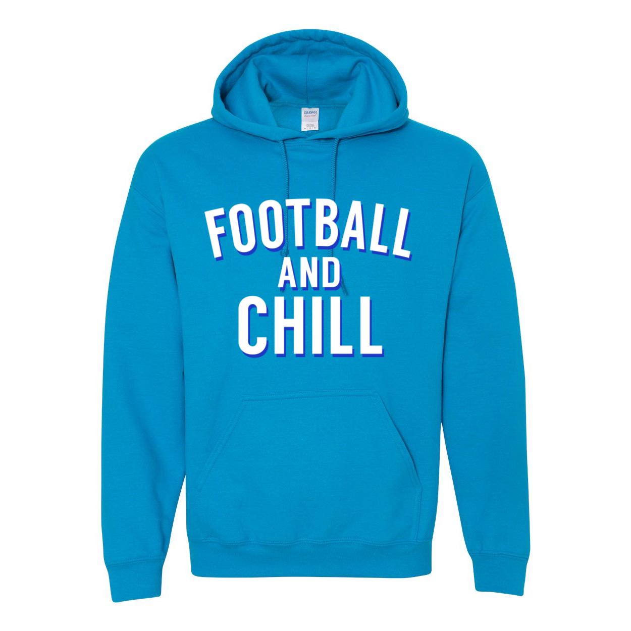 Football Remake hoodie in Safety Green with double-lined hood and front pouch pocket.