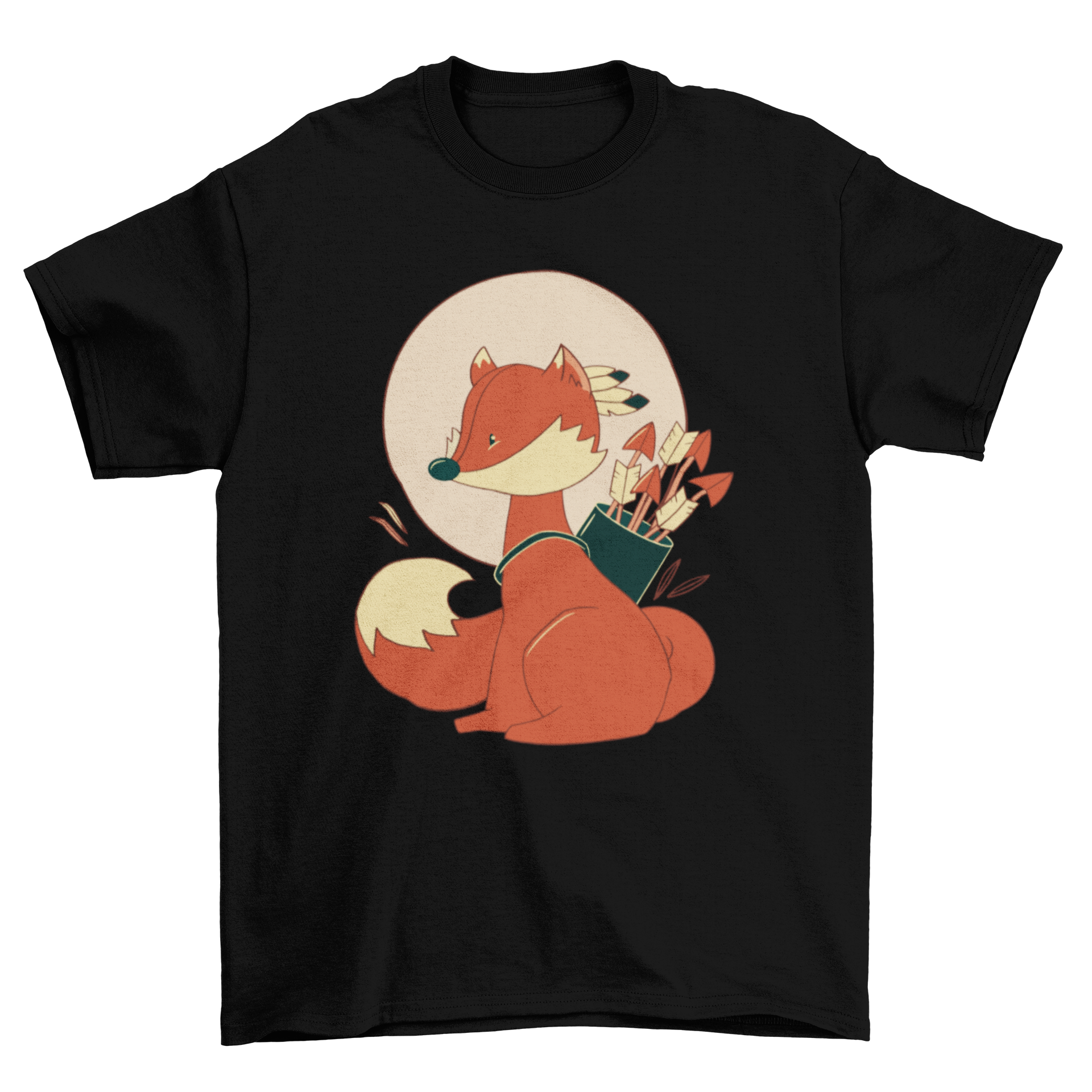 A stylish Fox Archer T-shirt featuring a cartoon fox dressed as an archer, showcasing vibrant colors and playful design.