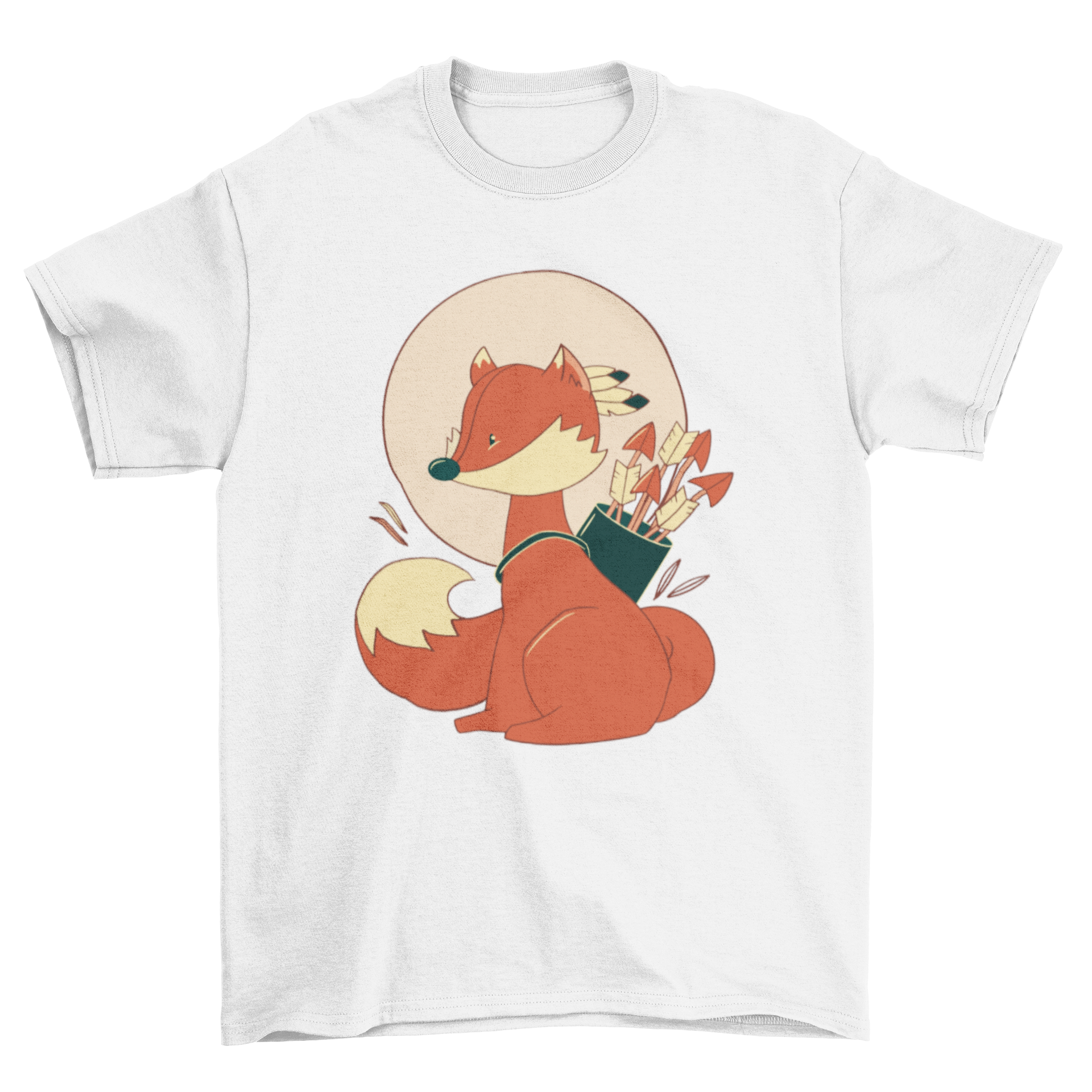 A stylish Fox Archer T-shirt featuring a cartoon fox dressed as an archer, showcasing vibrant colors and playful design.