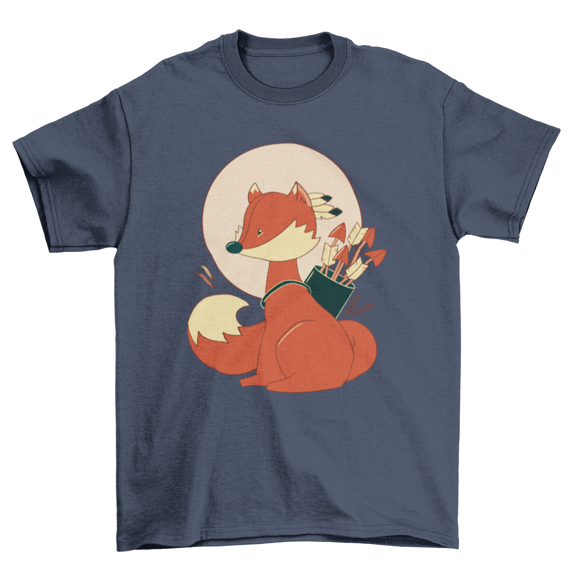 A stylish Fox Archer T-shirt featuring a cartoon fox dressed as an archer, showcasing vibrant colors and playful design.