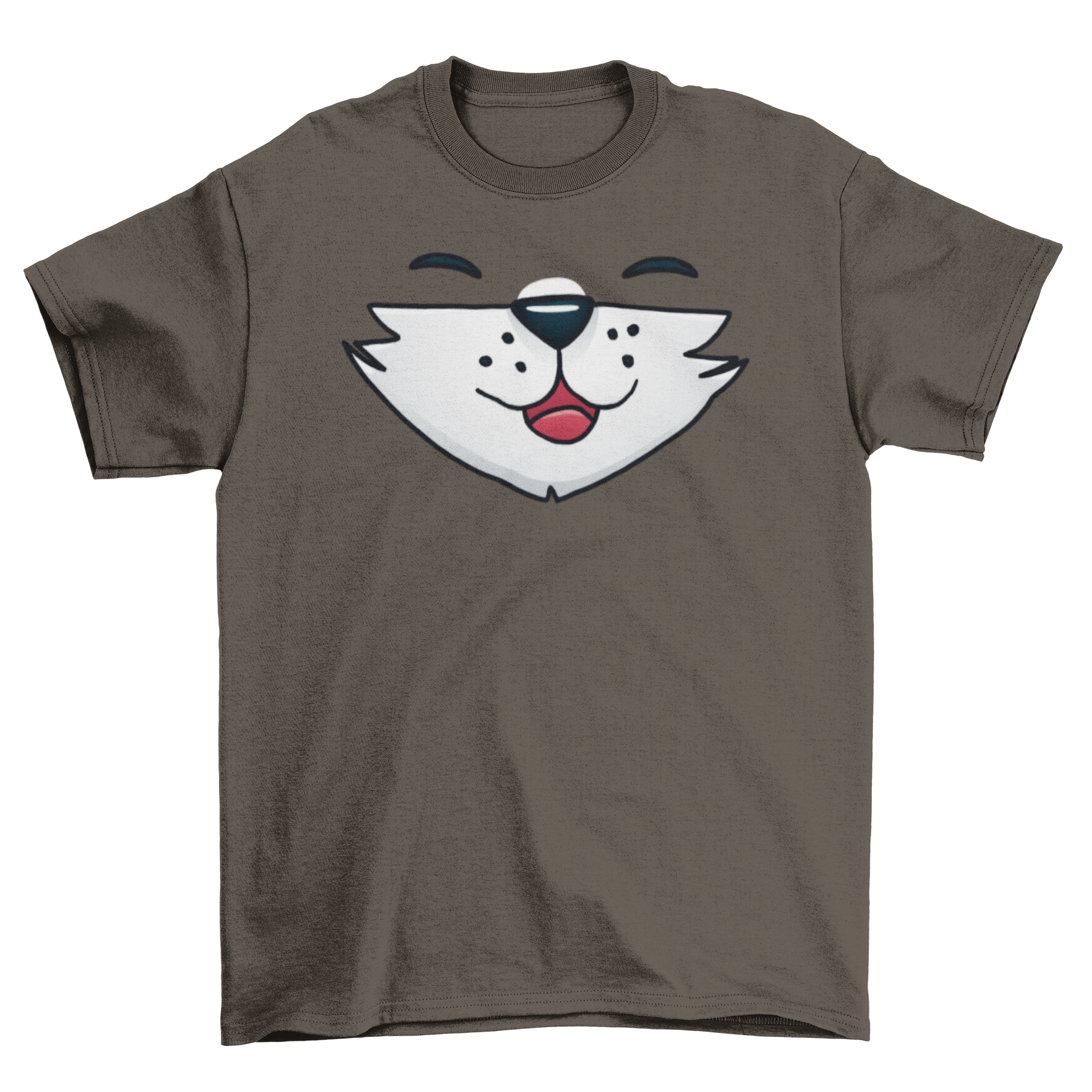 A stylish t-shirt featuring a cute fox face design with its mouth resembling a face mask, perfect for animal lovers.