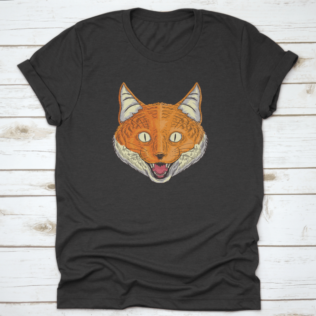 A stylish Fox Head Smiling T Shirt design, showcasing its comfortable fit and quality fabric.