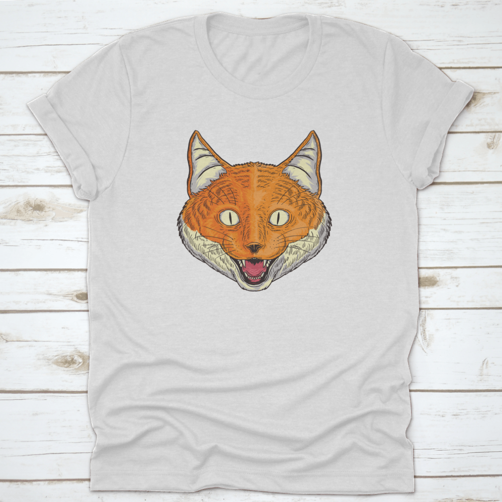 A stylish Fox Head Smiling T Shirt design, showcasing its comfortable fit and quality fabric.