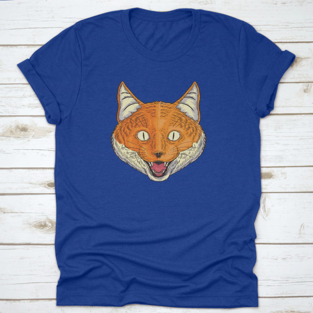 A stylish Fox Head Smiling T Shirt design, showcasing its comfortable fit and quality fabric.