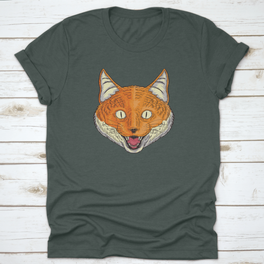 A stylish Fox Head Smiling T Shirt design, showcasing its comfortable fit and quality fabric.