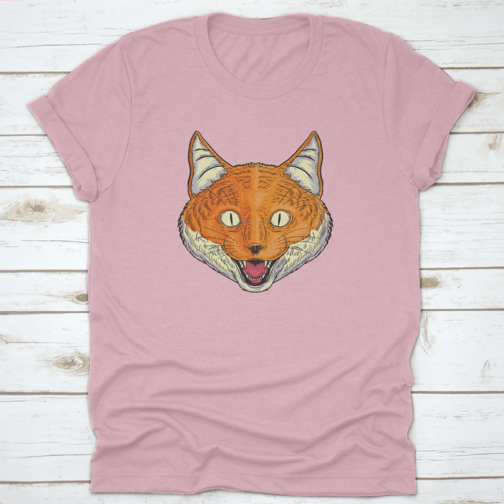 A stylish Fox Head Smiling T Shirt design, showcasing its comfortable fit and quality fabric.