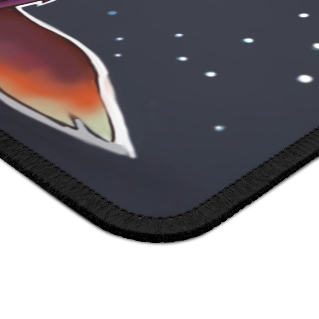 Foxxy Gaming Mouse Pad featuring vibrant custom designs and stitched edges for durability, measuring 9x7 inches.