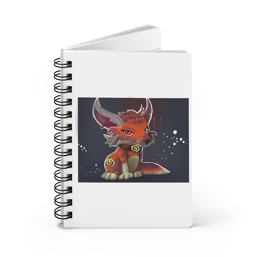 Foxxy Spiral Bound Journal with glossy laminated cover and lined pages, perfect for writing dreams and ideas.