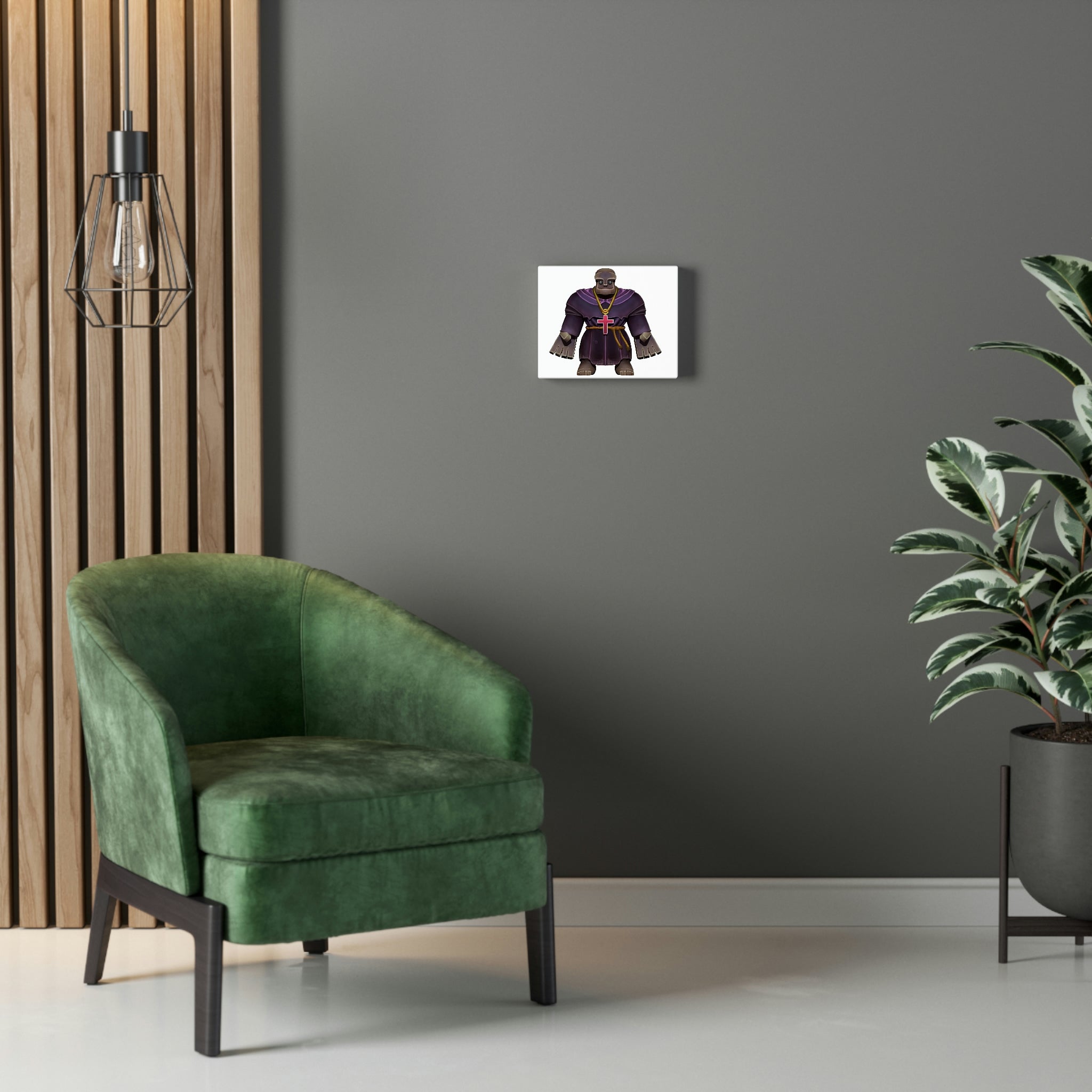 Frair Stretched Canvas featuring vibrant artwork on a durable wooden frame, ideal for indoor decoration.