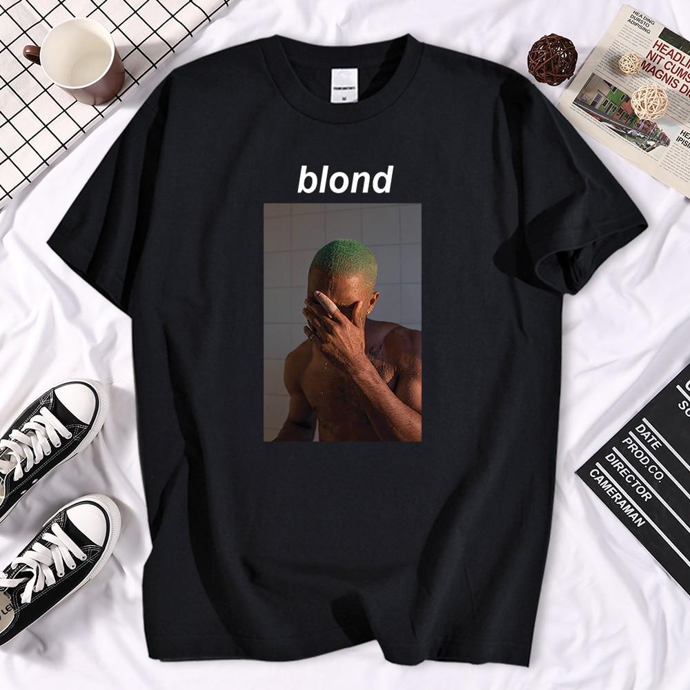 Frank Blond Printed T Shirt featuring a unique design, short sleeves, and O-neck collar, made from high-quality cotton for summer wear.