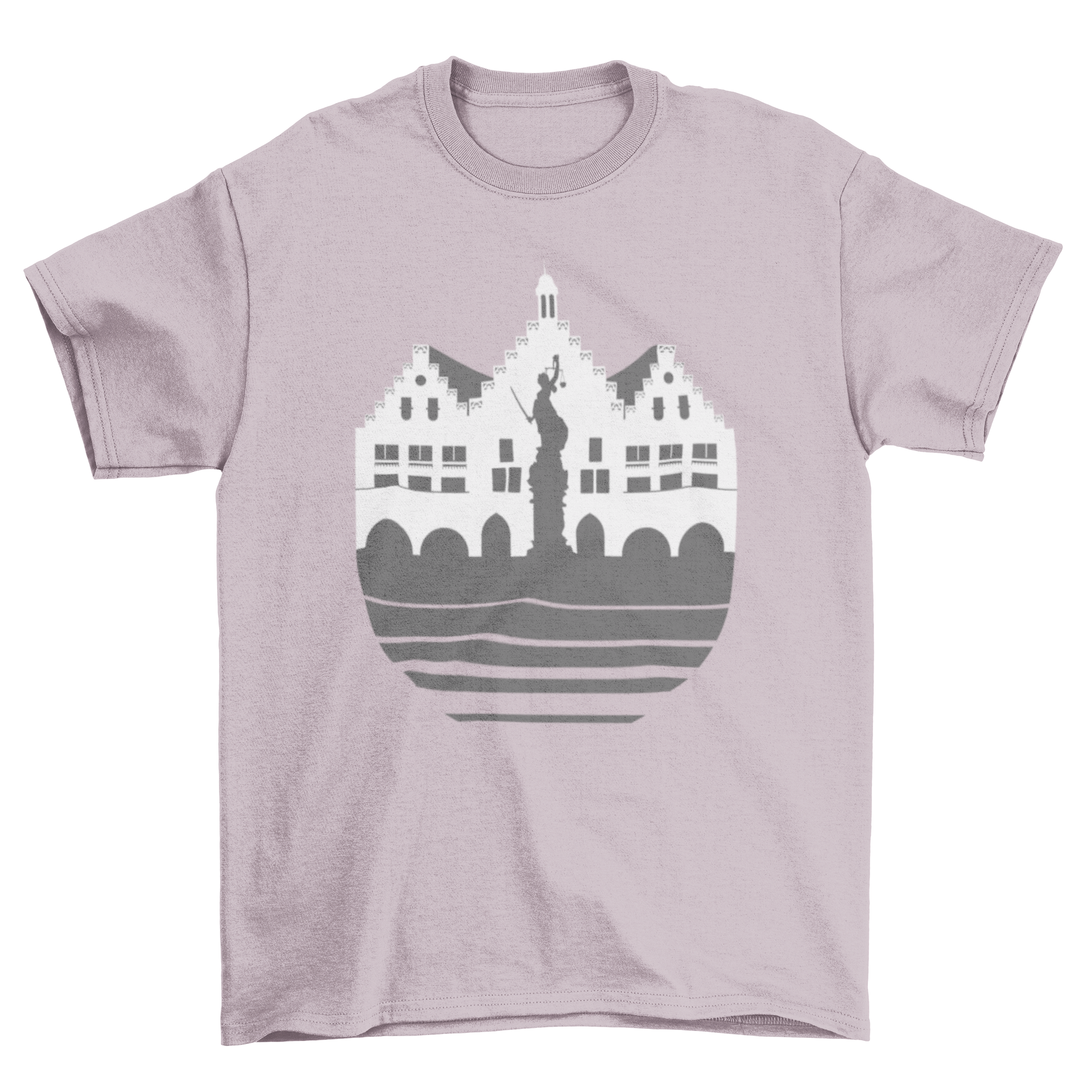 Frankfurt Skyline T-shirt featuring a detailed skyline design of Frankfurt's iconic buildings.