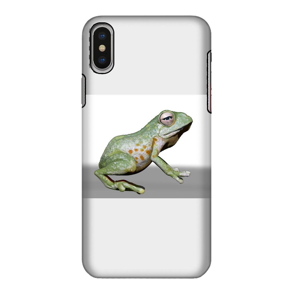 Frog Fully Printed Tough Phone Case showcasing vibrant design and dual-layer protection.