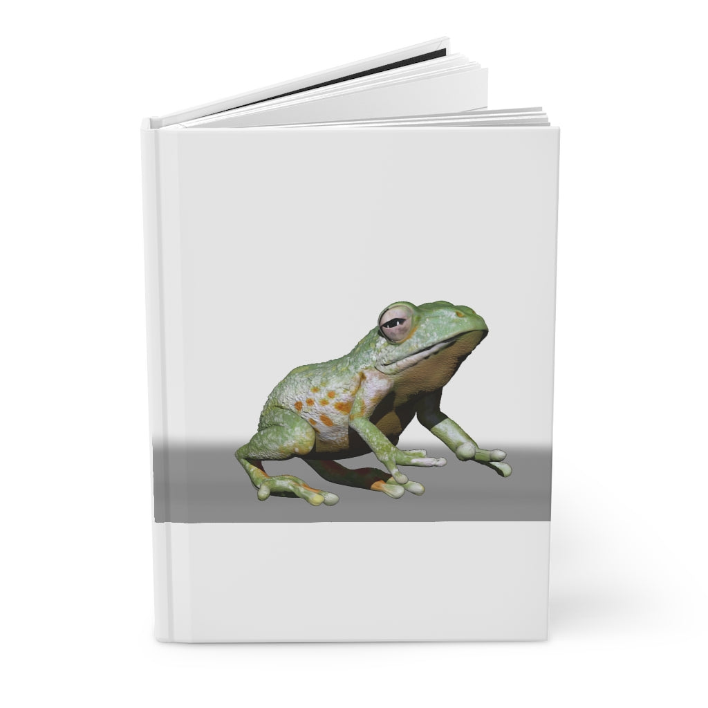 Frog Hardcover Journal Matte with customizable covers and lined pages, showcasing a stylish matte finish.