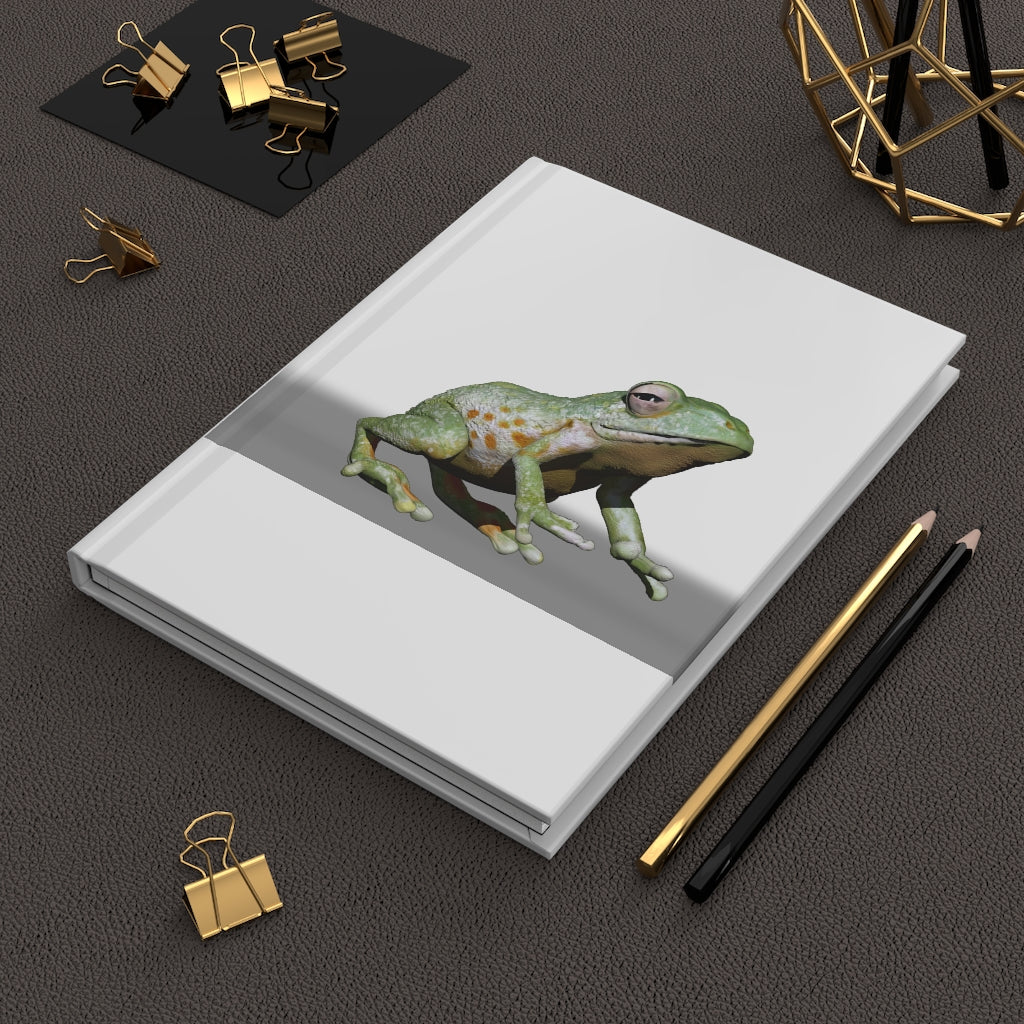 Frog Hardcover Journal Matte with customizable covers and lined pages, showcasing a stylish matte finish.